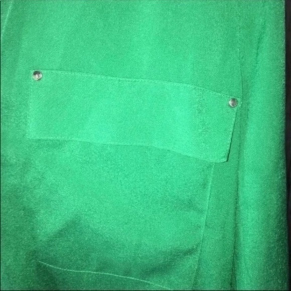 Calvin Klein Green Slight Button Down Blouse - Picture 4 of 4